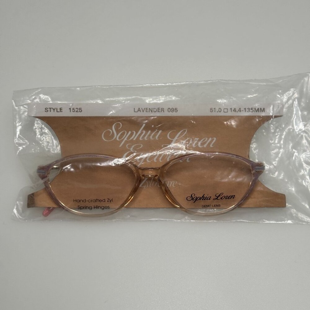 Sophia Loren 1525 095 Lavendar Eyeglasses Eye Glasses Frames 51-14-135 - Picture 7 of 7